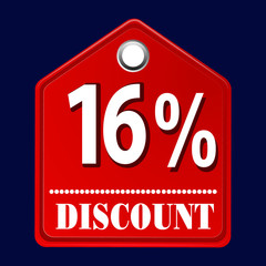 Sale discount icons. Special offer price signs | 16 percent Discount Icon symbols | Vector, SVG,EPS,PSD,AI,PNG, File.
