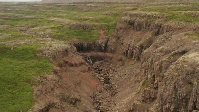 Iceland's westfjord landscape and vast land, drone shot