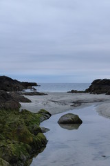 rocks on the beach,outer hebrides, scotland