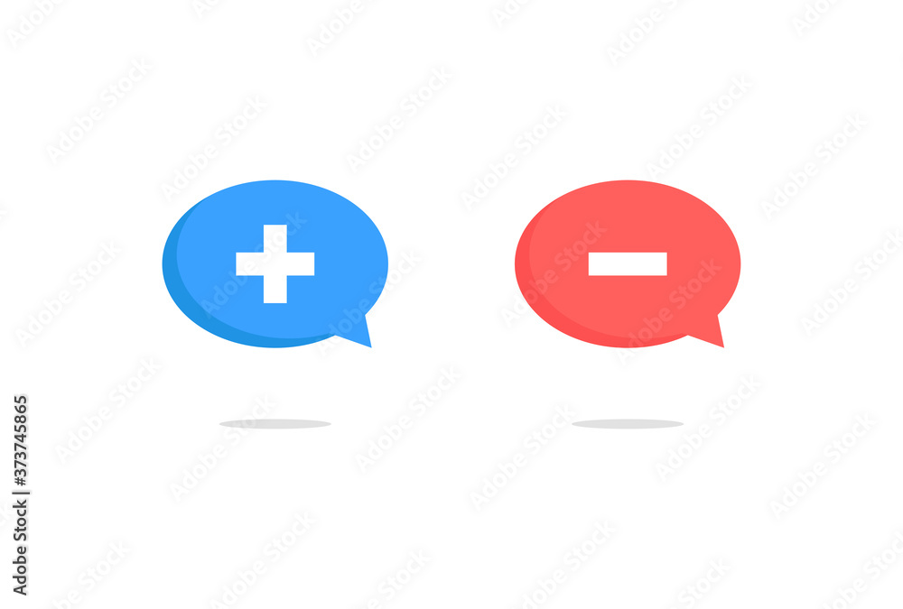 Poster plus and minus button design. add and remove chat user button. vector illustration.