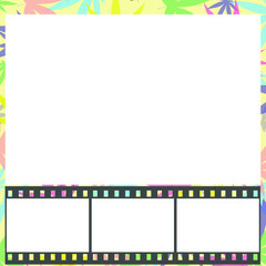 photo frame with colorful border