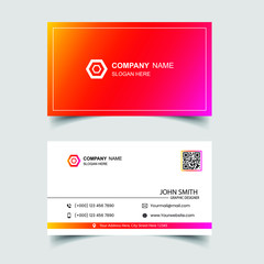 color full business card template. Vector presentation card template. Visiting card for business and personal use