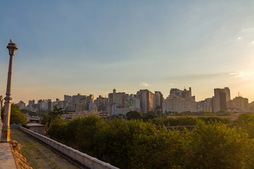 Fototapeta na wymiar Belo Horizonte downtown skyline at sunset