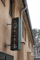 The old cinema sign at the cinema
