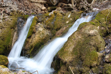 waterfall in the mountains