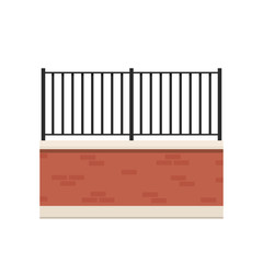 Wall fence vector. railing vector. wallpaper. free space for text. copy space. fence vector.