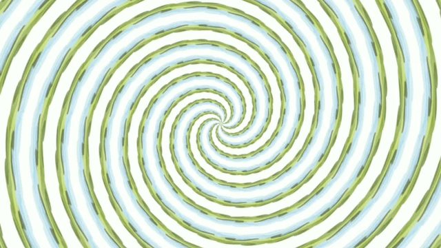Computerized animation of green color coil, rotating around a central core. Motion graphics. VJ loops. Disco theme.