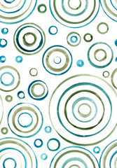 Watercolor seamless abstract pattern with repeat rings
