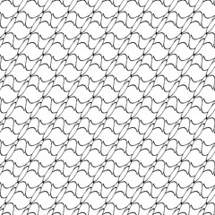Vector abstract transparent geometric ornament monochrome chain link fence seamless pattern background tile 