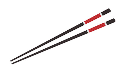Chopsticks vector. chopsticks white background. wallpaper. free space for text. copy space.