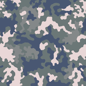 Seamless camouflage pattern. Light green texture, vector illustration. Camo print background. Abstract military style backdrop