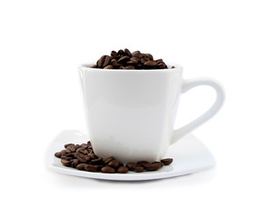 Cup of coffee isolated on white background