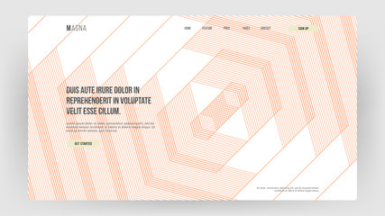 Abstract homepage illustration. Outline geometric ornament. Monochrome creative stylish texture. Eps10 vector.