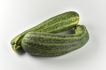 Zucchini on a white background