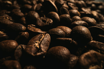 dark coffee grains