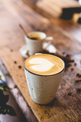 coffee mug with a hart