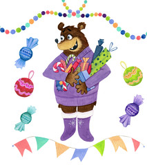 Teddybear with decorations