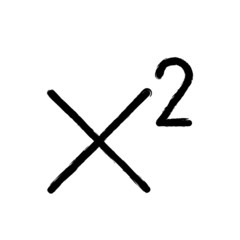 vector illustration hand drawn icon ofsuperscript