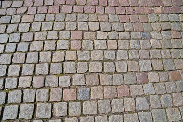 Multi color stone pavement, texture