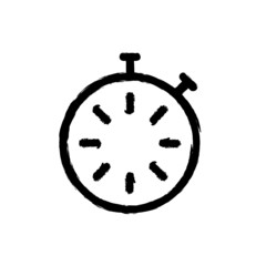 vector illustration hand drawn icon oftime stopwatch