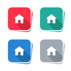 Home icon on square button