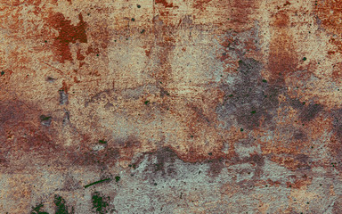 Horizontal background textured of stone wall, copyspace ready for design, wallpaper, advertising. Surface of cement, house wall in close up, macro . Old-fashioned style, decorative.