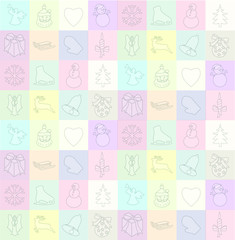 Christmas colored icon set