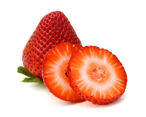 Garden strawberry isolated on white background