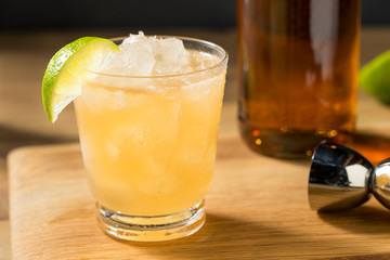 Boozy Refreshing Rum Navy Grog Cocktail