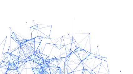 Abstract futuristic dynamic background. Network connection structure with dots and lines. Vector illustration.