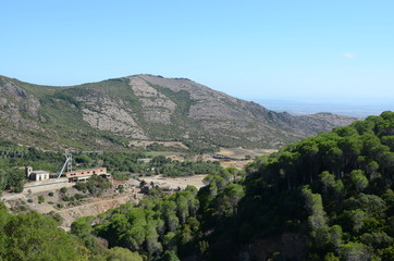 Fototapeta na wymiar montevecchio mine, sardinia, italy