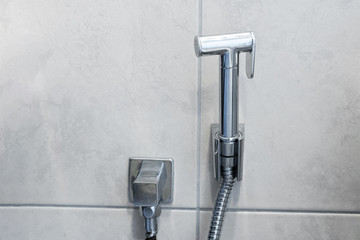 Hygienic shower. Substitute of toilet paper. Intimate hygiene
