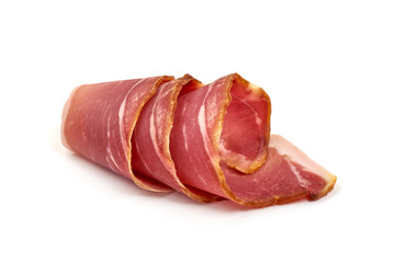 Jamon, jerked ham, isolated on white background