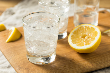 Healthy Refreshing Sparkling Lemon Water