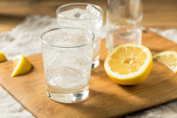 Healthy Refreshing Sparkling Lemon Water