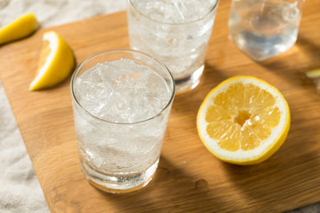 Healthy Refreshing Sparkling Lemon Water