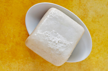 Bar of white soap