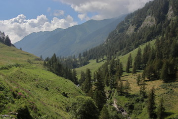 Fototapeta premium Views of the Varaita Valley, known as the 