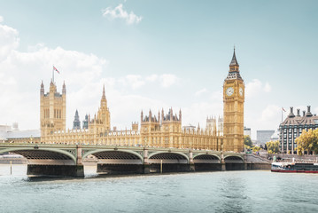Naklejka na ściany i meble Big Ben and Houses of Parliament, London, UK