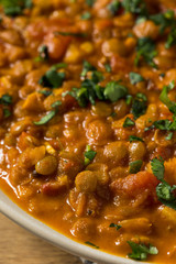 Homemade Spicy Indian Curry Lentils