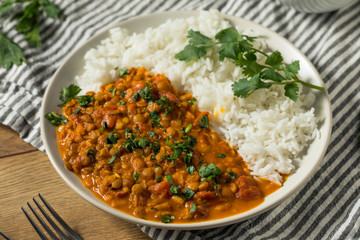 Homemade Spicy Indian Curry Lentils