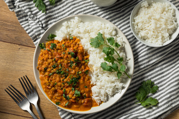 Homemade Spicy Indian Curry Lentils