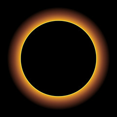 Solar eclipse. Moon. Graphic element for design. Stock vector illustration.
