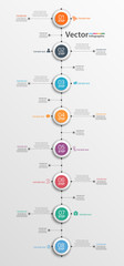 Business vector  infographic design template  with 8 options, parts, steps or processes 