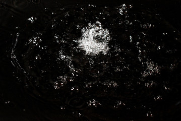 water splash on black isolated background