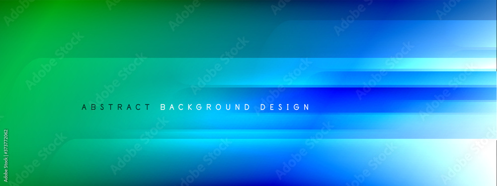 Poster motion concept neon shiny lines on liquid color gradients abstract backgrounds. dynamic shadows and 