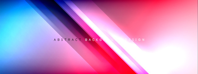 Motion concept neon shiny lines on liquid color gradients abstract backgrounds. Dynamic shadows and lights templates for text