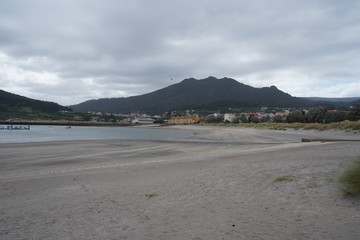 Cariño, coastal village with beach in A Coruña. Galicia,Spain