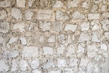 Wall surface made of silicate aerated concrete block with coarse seams