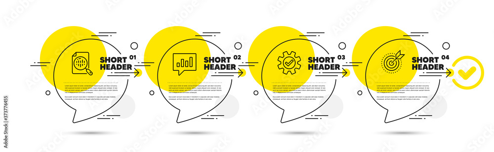 Poster infographic timeline with icons and 4 steps. options process with numbers. infographics business con